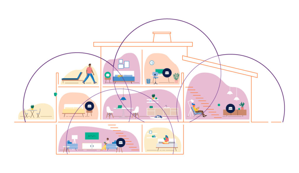 About Us household broadband illustration
